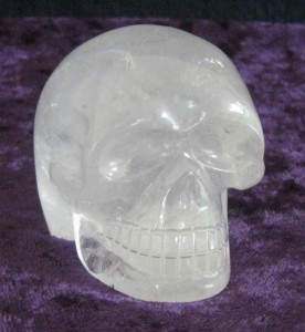 Atahualpa, a clear quartz skull made in Brazil