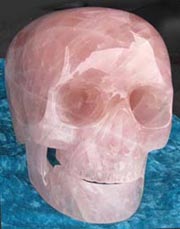Rosalita, a human size, two piece crystal skull with a movable jaw done by a master carver in China
