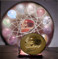 Example of one fo the Crystal Skull Lamps